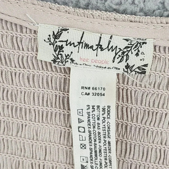 Free People Intimately Womens Long Sleeve Bodysuit In Blush size S  18PT - Picture 4 of 8